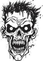 Zombies Raserei verrückt Schädel Design Zombies turbulent Symbol Vektor Design