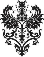 mittelalterlich Emblem Vektor Symbol edel Schild schwarz Emblem