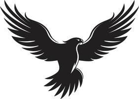 Regal Vogel Symbol Adler Vektor Design souverän Raubtier Silhouette schwarz Adler Symbol