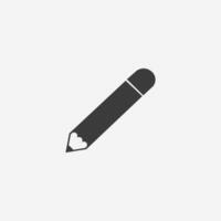 penna, dra, verktyg, penna ikon vektor symbol tecken