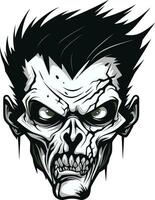 kusligt kamrat zombie maskot bild zombie alliera maskot vektor design