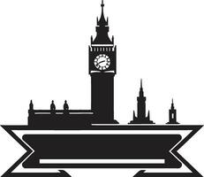 Westminster Aussicht schwarz Vektor Design klassisch Stadt Symbol Vektor schwarz London