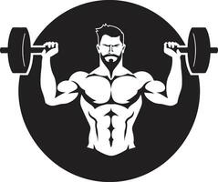 dynamisch Disziplin Vektor Symbole zum Fitness und Bodybuilding Muskel Metriken Übung Vektor Designs im Bodybuilding