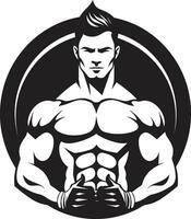 Fitness Verschmelzung Bodybuilding Vektor Symbole im Übung Design Bildhauerei Erfolg Vektor Designs zum Bodybuilding und Übung