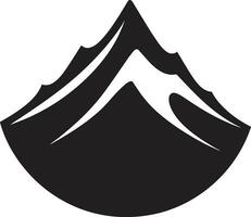 Pyro Spitzen Vulkan im Fett gedruckt schwarz Vektor Lava Erbe schwarz Logo zum vulkanisch Majestät