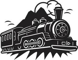 arv järnväg textavsnitt svart ikon årgång transport arv vektor svart design