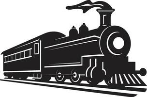 schwarz Vektor Jahrgang Schienen Symbol zeitlos Eisenbahn Abenteuer Vektor Design