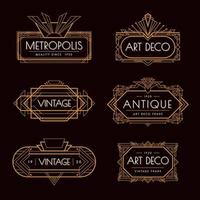 Art-Deco-Etiketten-Set