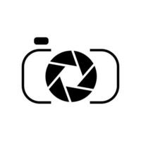 kamera ikon vektor. Foto illustration tecken. Foto studio symbol eller logotyp. vektor