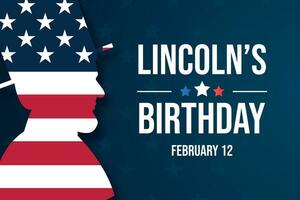 Abraham lincolns Geburtstag. USA National Urlaub vektor