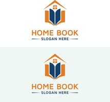 Zuhause Buch Logo Design vektor