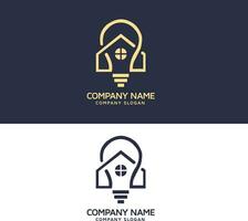 Hem reparera logotyp design. vektor