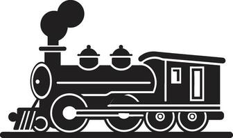 årgång förflyttning svart ikon gammal tid järnväg systemet vektor svart design