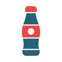 Cola Glyphe zwei Farbe Symbol Design vektor