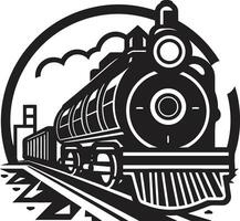 historisch Transport Linien Vektor schwarz Design schwarz Vektor Jahrgang Schienen Symbol