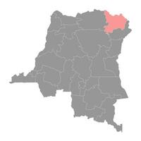 haut uele provins Karta, administrativ division av demokratisk republik av de Kongo. vektor illustration.