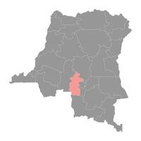Kasai zentral Provinz Karte, administrative Aufteilung von demokratisch Republik von das Kongo. Vektor Illustration.