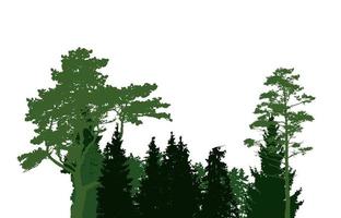 Papier trendige flache Bäume Set Vektor-Illustration vektor