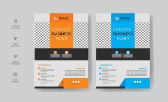 modernes Business-Flyer-Design druckfertig vektor