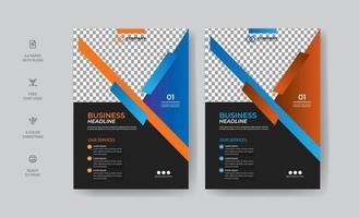 modernes Business-Flyer-Design druckfertig vektor