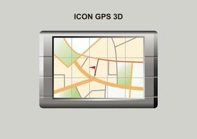 Navigationskarten 3d mit Standort vektor