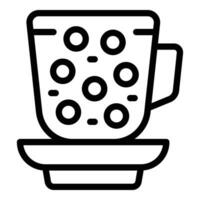 Blase Tee Shaker Symbol Gliederung Vektor. asiatisch Bälle Getränk vektor