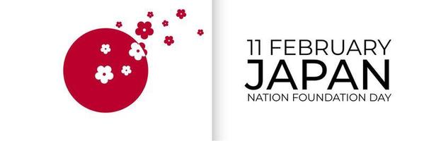 11 februari japan nation foundation dag bakgrund vektor