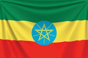 tillbaka flagga etiopien vektor