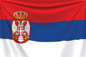 tillbaka flagga serbia vektor