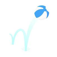 studsande strandboll platt stil design vektor illustration ikon tecken.