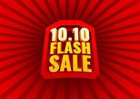 10.10 flash försäljning online shopping dag försäljning banner. vektor