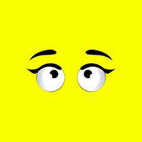 Mensch Karikatur Augen, Augen Ausdrücke. isoliert Vektor Illustration auf Gelb Hintergrund.
