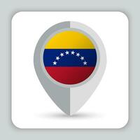 Venezuela Flagge Stift Karte Symbol vektor