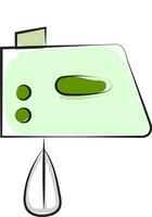 Zeichnung von ein elektrisch Ei Schläger im Grün Farbhand MixerMixer Vektor oder Farbe Illustration