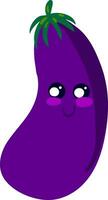 Bild von süß Aubergine, Vektor oder Farbe Illustration.