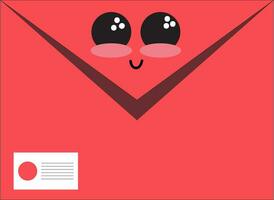 Emoji Umschlagemoji lächelnd Umschlagemoji lächelnd Brief, Vektor oder Farbe Illustration