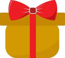 Clip Art von ein Gelb Geschenk Boxpräsent, Vektor oder Farbe Illustration