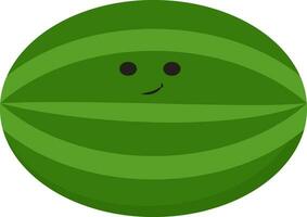 Emoji von ein lächelnd Wassermelonen-Cartoon Wassermelone, Vektor oder Farbe Illustration