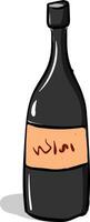 Karikatur rot Wein Flasche Vektor oder Farbe Illustration