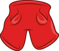 Clip Art von rot gefärbt Shortsrot Hose Vektor oder Farbe Illustration