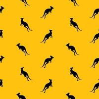 djur sömlösa mönster bakgrund med känguru. vektor illustration