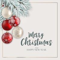 Urlaub Neujahr und Frohe Weihnachten Hintergrund. vektor