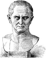 marcus tullius cicero, årgång illustration vektor