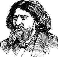 alphonse daudet, årgång illustration vektor