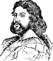 ludovico ariosto, årgång illustration vektor