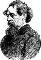 Charles Dickens, Jahrgang Illustration vektor