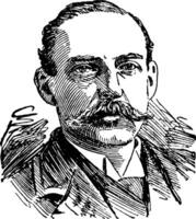 f. Marion Crawford, Jahrgang Illustration vektor