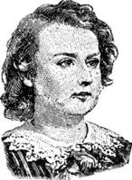 marie r. bonheur, årgång illustration vektor