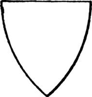 spetsig triangel- skydda ha en enkel triangel form, årgång gravyr. vektor