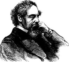 charles dickens, årgång illustration vektor